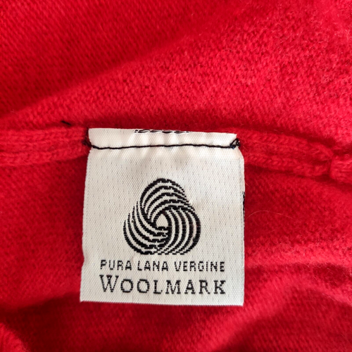 100% Pure Virgin Wool men's Pullover XL Washable Fusaro Italy V-neck Red Knit - Picture 4 of 10