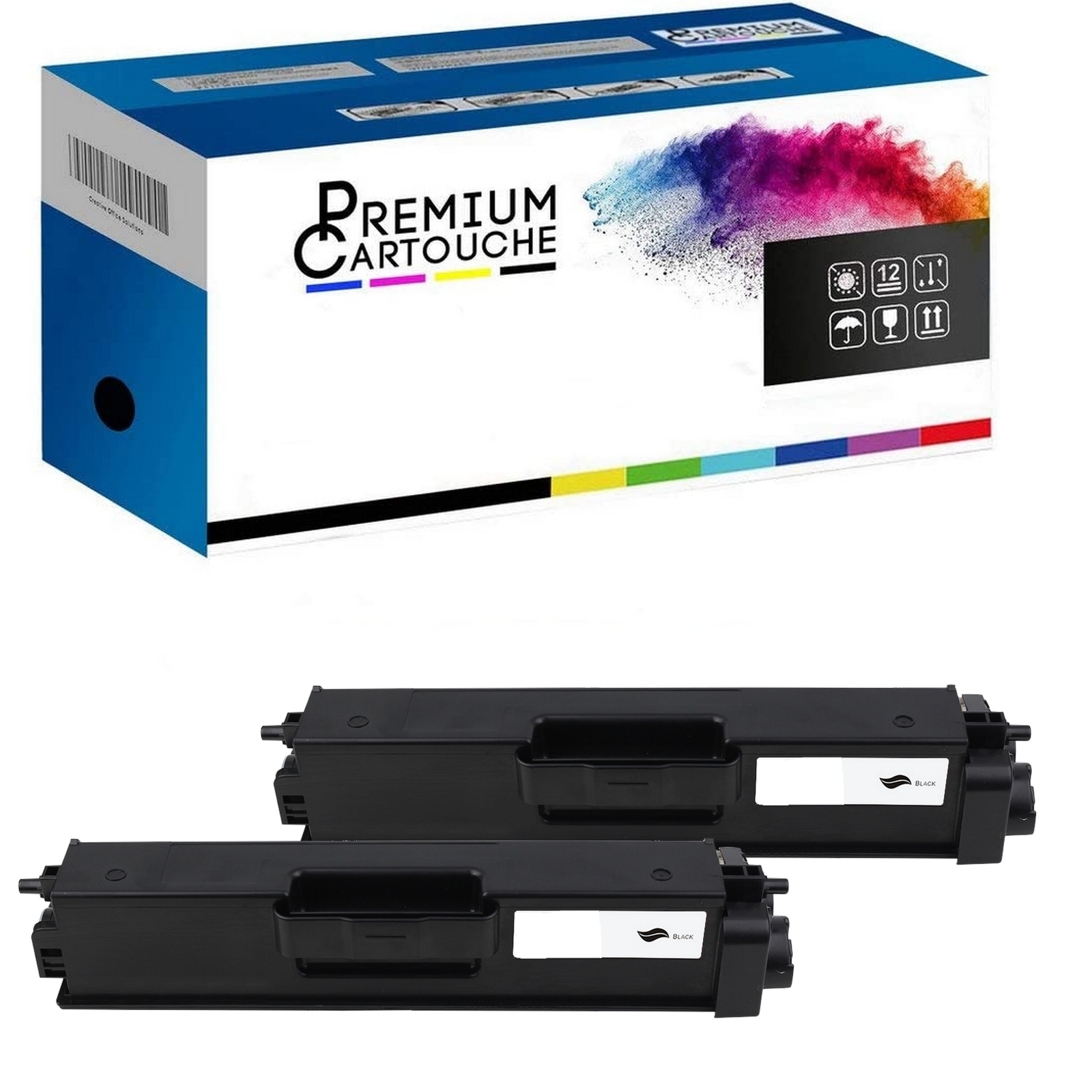 Toner TN328 Brother HL-4570 - Pack x2 Cartouche Premium Noire Compatible Laser