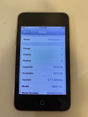 Apple iPod touch 3rd Generation Black (64 GB) Good Condition Apple iPod touch 3rd Generation Black (64 GB) Good Condition