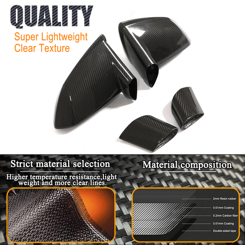 Carbon Fiber Side Mirror Cover Trim 2PCS For Lamborghini Gallardo LP550-570 E - Picture 8 of 12