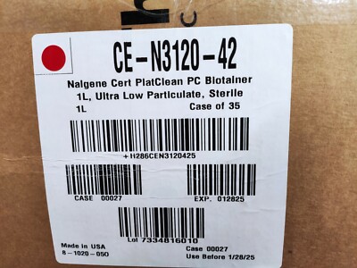 35 Stück(46 /st)Thermo Scientific Nalgene CertPlatCln 1L PC Biotn S UltraLoPrtcl