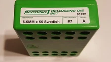 80132 REDDING 2-DIE FULL LENGTH 6.5MM X 55 SWEDISH DIE SET - NEW - FREE SHIP