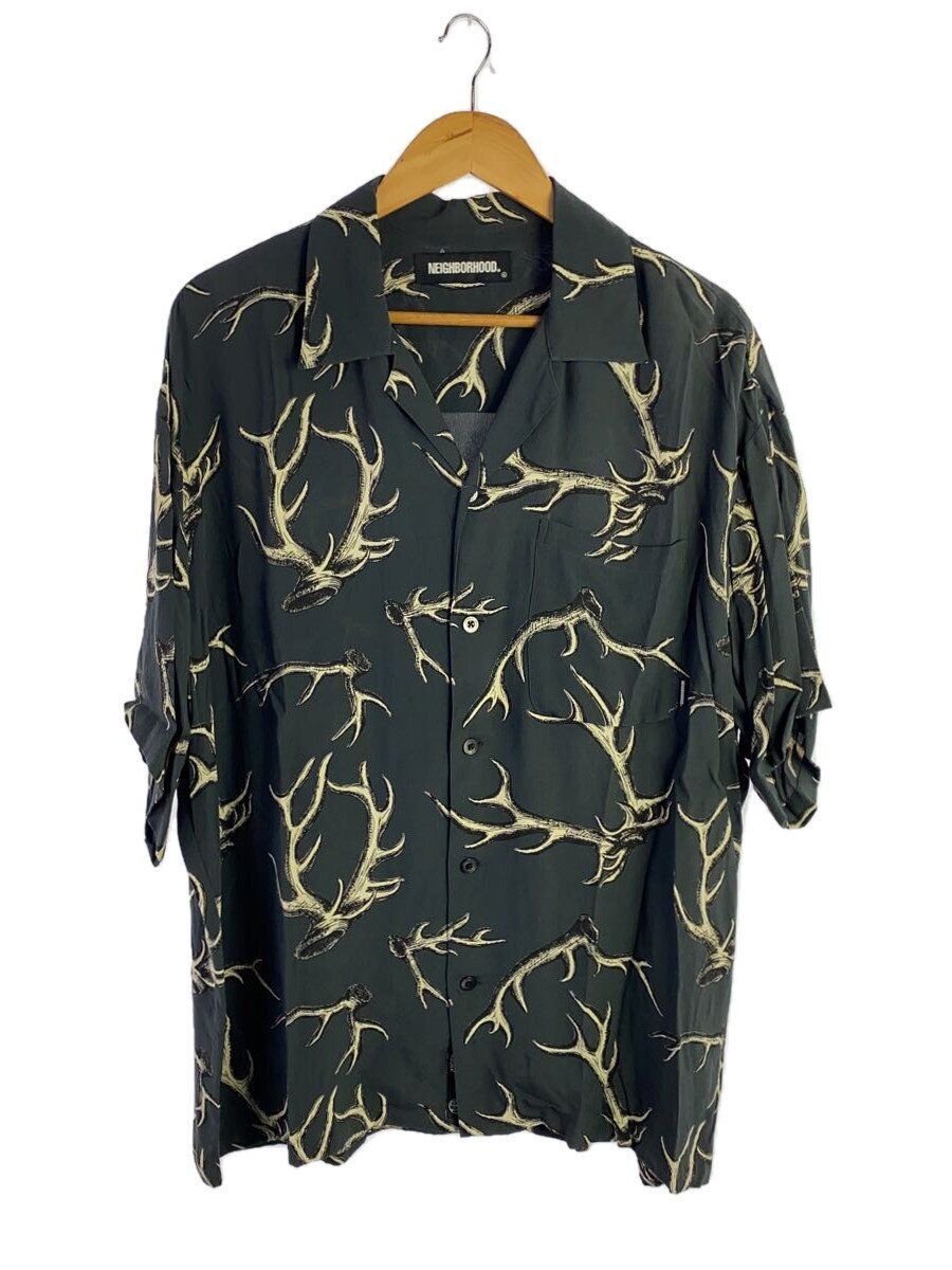 Neighborhood short sleeve shirt 22SS HORN R-SHIRT.SS L rayon Gray 