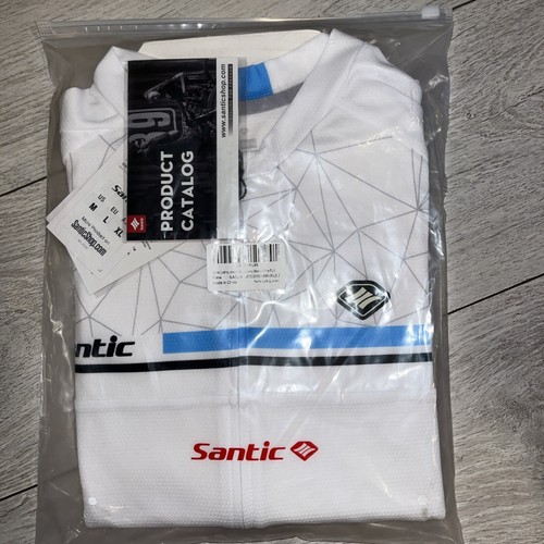 Maglia ciclismo uomo maniche lunghe Santic - bianca taglia L - nuova