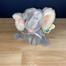 Vintage 1979 Dakin Elephant Plush Gray Stuffed Animal Bean Bags