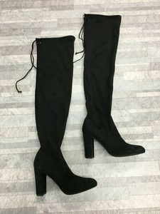 dune black leather knee high boots