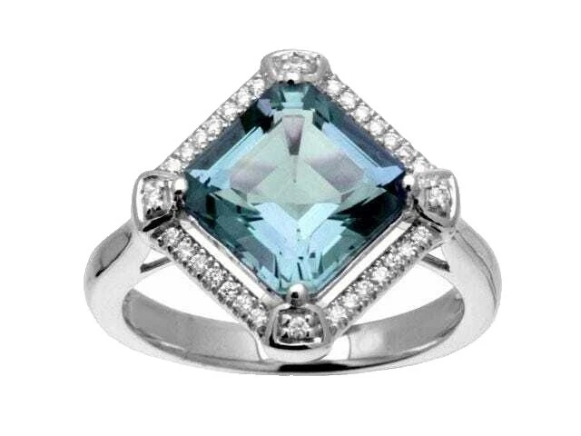 Anillo de plata 7.5 Topacio anillos hechos a mano