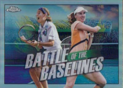 2021 Topps Chrome Battle of Baselines Ref #BB-6 Martina Hingis/Conchita Martinez