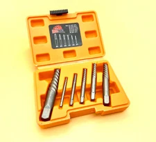 6 Pc Spiral Easy Out Set Round Screw Extractor Drill Hog® Lifetime Warranty