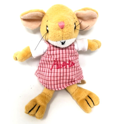 Patmos Verlag - Maus Alberta - ca. 15 cm groß - rosa Kleid bestickt supersüß