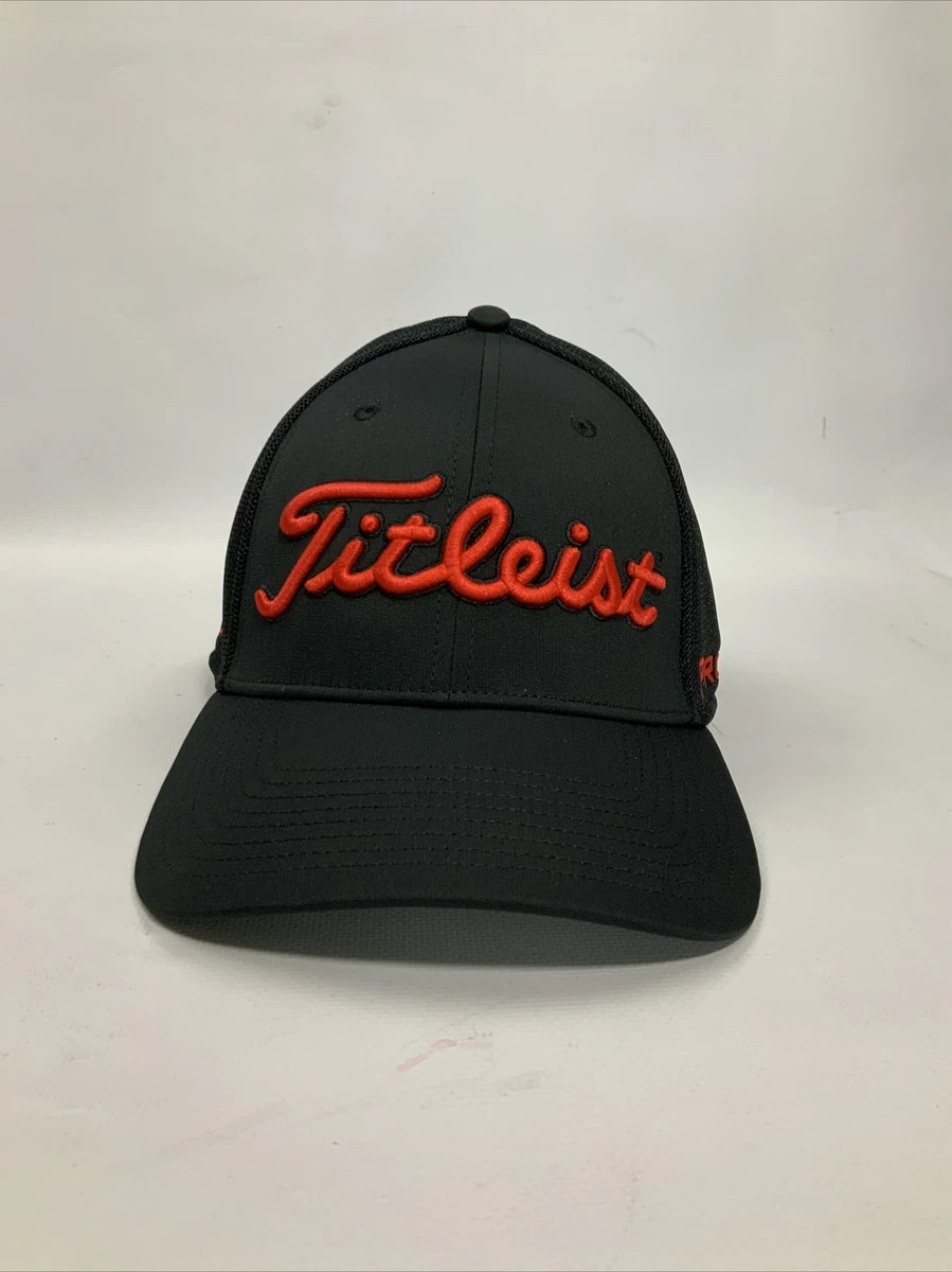 Titleist Golf Tour Sports Mesh Lightweight Fitted Hat Cap Black