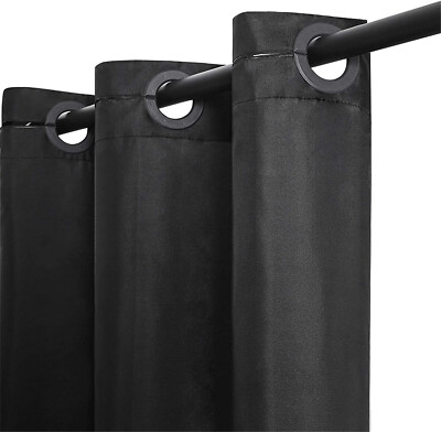GARDINENSTANGE TELESKOPSTANGE schwarz-135-250 cm Klemmstange Duschvorhangstange