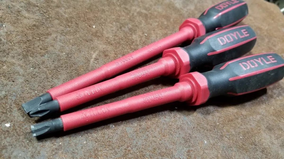 DOYLE 3PC 1000V Insulated Electrician Screwdriver Set USA SELLER SALE
