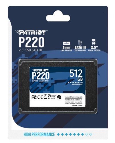 4711378422351 Patriot Memory P220 512GB 2.5" Serial ATA III Patriot Memory - Picture 5 of 5