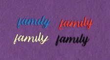FAMILY  5 die cuts scrapbook cards