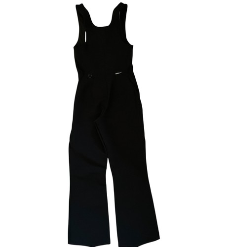 Obermeyer Ski Pants Jumpsuit Womens 8 Long Black Wool Blend Zip Front Vintage - Picture 4 of 9