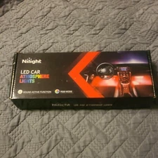 Nilight 4PCS 48 Leds USB Interior Lights DC 5V Multicolor Music Car Strip Light 