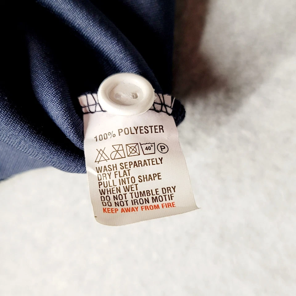 Busch Gardens Short Sleeve Polo T-Shirt Men's Sizes Blue White Stripes LFR Rugby - Image 4 of 4