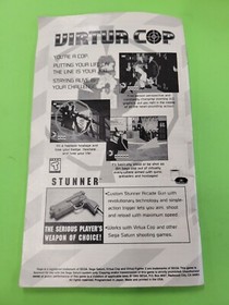 Virtua Fighter 2 II Sega Saturn Game Instruction Manual Only 