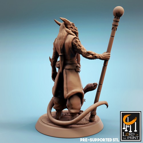 Kriv Dragonborn Wizard Sorcerer Miniature D&D DnD Pathfinder RPG - Picture 2 of 2