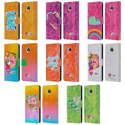 OFFICIAL CARE BEARS GRAFFITI BY MURWALLS LEATHER BOOK CASE FOR MOTOROLA PHONES