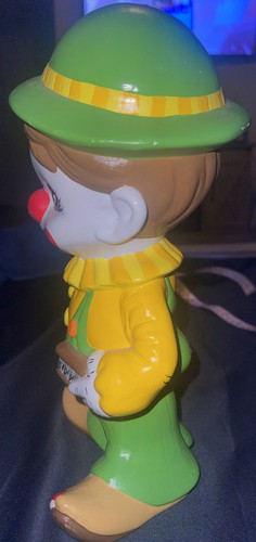 12" High Ceramic Balloon Vendor clown Boy Figure Vintage Pristine - Picture 2 of 12
