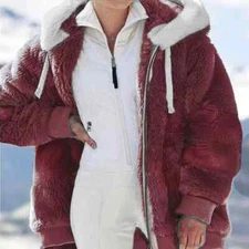 Jacket Coat Winter Warm Women Fleece Thermal Heated Plush Overcoat Fur *20% OFF*
