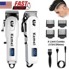 Cordless Electric Hair Clippers and Trimmer Kit for Men Barber Clipper Combo Set