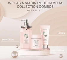 WEILAIYA  Camellia Collection Face & Body Day Cream+Shower Gel+Body Lotion+US