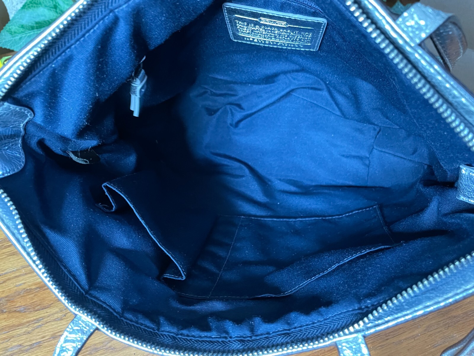 COACH DENIM SIGNATURE STRIPE TOTE 17433 BAG HANDBAG SHOULDER PURSE