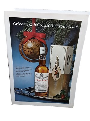 1966 Dewars White Label Scotch The Scotch Never Varies Vintage Print Ad