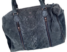 Zadig & Voltaire Olive Green Quilted Suede Sunny Matelasse Satchel Euc