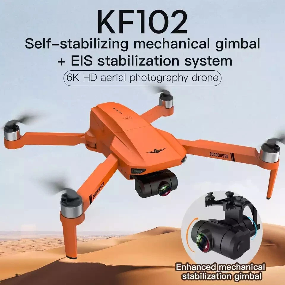 GPS DroneX Pro Professional Drone - Orange/Gray - Image 2 of 4