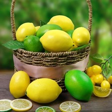 Fake Artificial Lemons Lemon Decor Kitchen Faux Fake Fruit Lemons Decoration