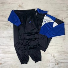 Vintage Nike Tracksuit Jacket And Pants 90s Swoosh Men Size XL Black