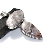 Mexican Laguna Lace 925 Silver Plated Pendant 2.6" Aesthetic Jewellery AU H423