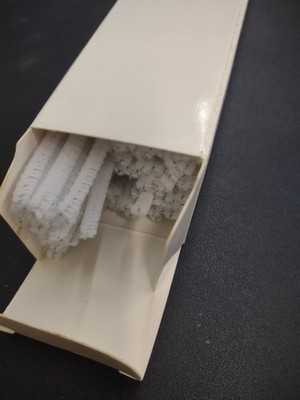Box of 100 Floral Chenille Stems, White, for Bows & for Wiring.  Pipe Cleaners