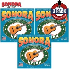 3-PACK Sonora SP120 High Tension Clear Nylon Classical Acoustic Guitar Strings