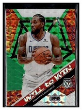 2019-20 Panini Mosaic #4 Kawhi Leonard Will to Win Mosaic Green Clippers