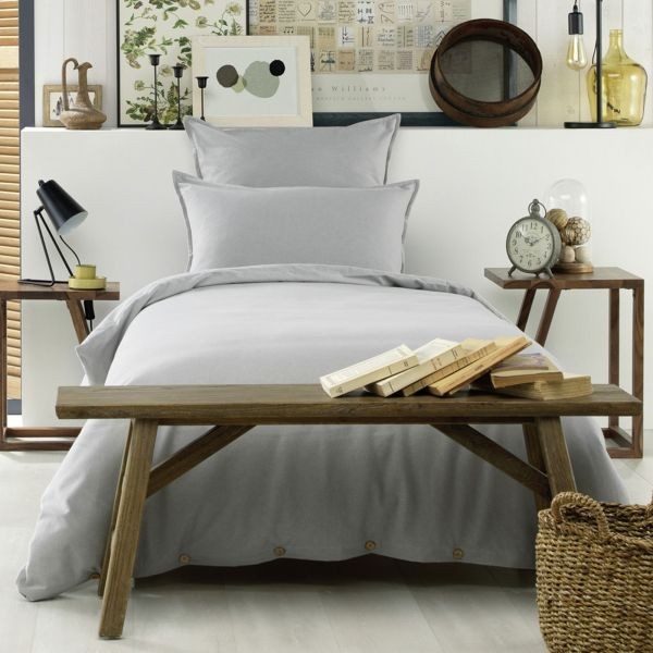 Housse de couette 140x200 flanelle de coton brume pour ne plus avoir froid au lit