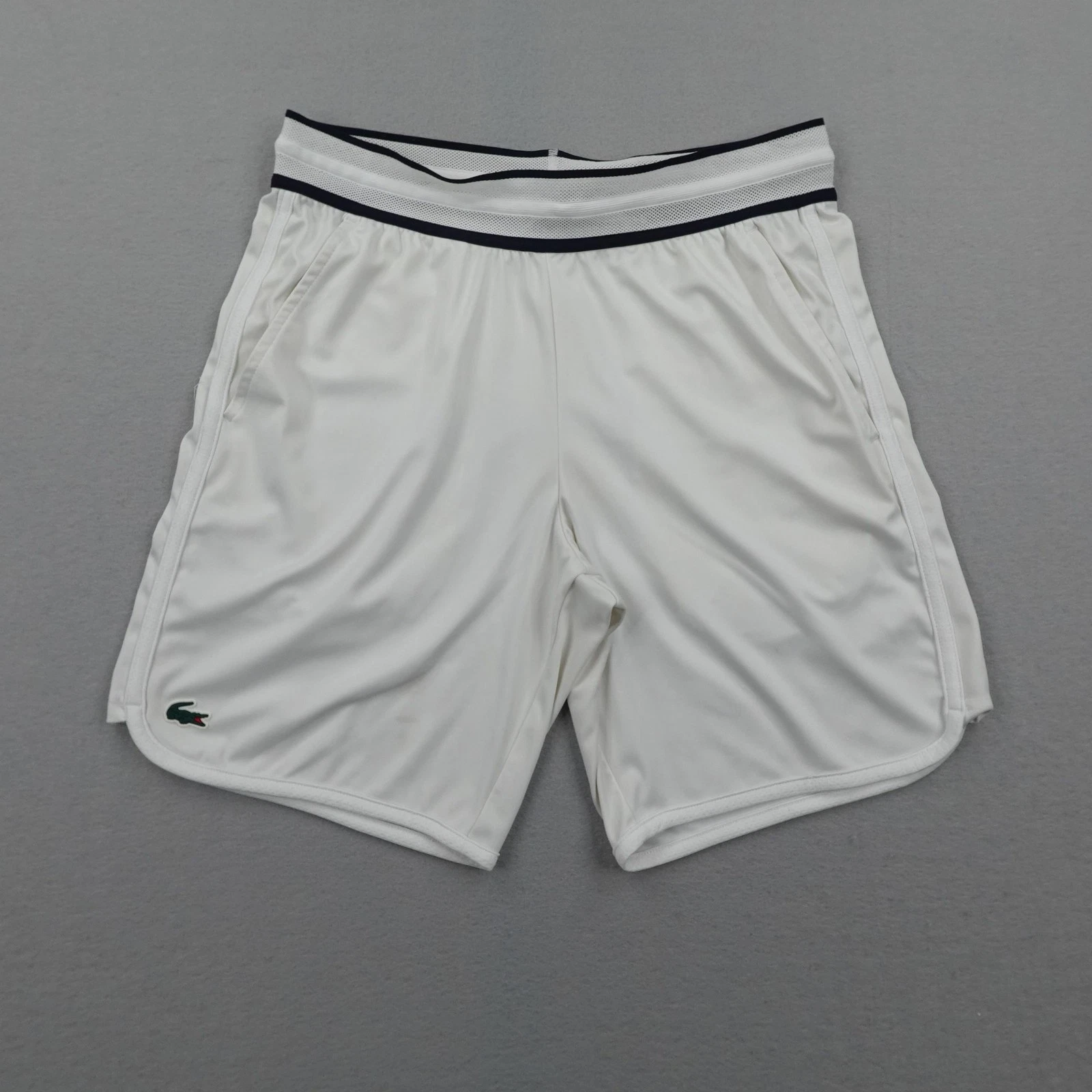 Lacoste Sport Shorts Mens Medium White Daniil Medvedev Tennis Croc Performance