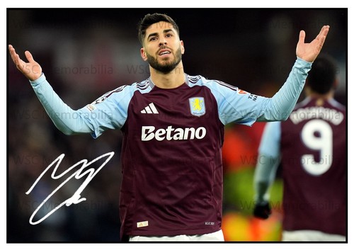 11341. Marco Asensio Signed Pictures (A4 Prints) Villa PSG Madrid Spain etc.