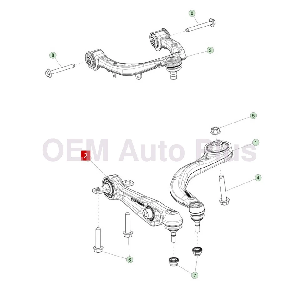 OEM Front Right&Left Lower Control Arm for Tesla Model Y All-wheel Drive 2019-24 - Image 3 of 4