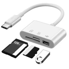 USB C 3 in 1 Hub Converter Type-C Adapter SD Card Reader For MacBook Pro Laptop