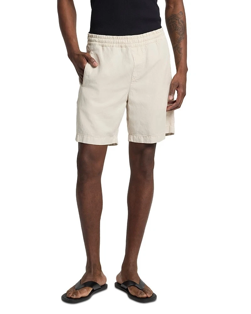 7 For All Mankind Linen Blend Jogger Shorts Men's XL Bone Drawstring Pull On