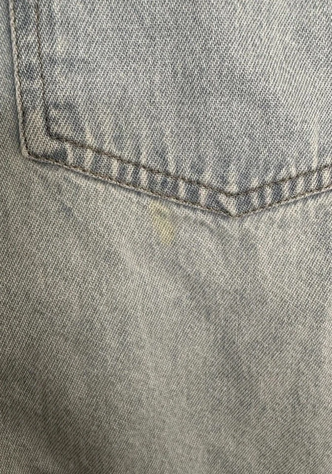 Рубашка вестерн Cabelas мужская джинсовая с жемчужной застежкой с длинным рукавом размер большой - Изображение 3 из 4