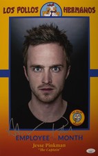 Aaron Paul Signed 11x17 Breaking Bad Jesse Pinkman Employee of the Month JSA