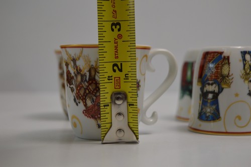 4 Williams Sonoma Espresso Cups 'Twas the Night Before Christmas NIB New - Picture 2 of 14