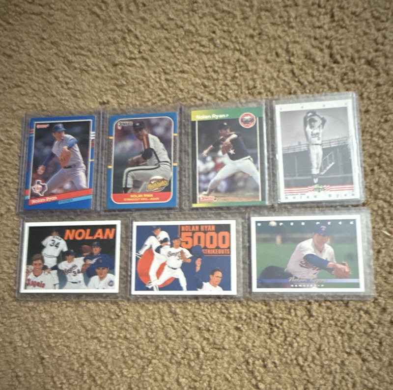 Nolan Ryan Vintage BetterBaseball Cards (7) Near Mint or Better