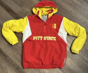 Vintage Russell Athletic Pittsburg State Gorillas Kansas Pullover Coat Sz Small